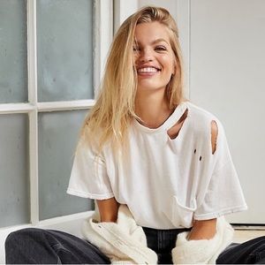 Free People We the Free Rubi distressed tee, size m